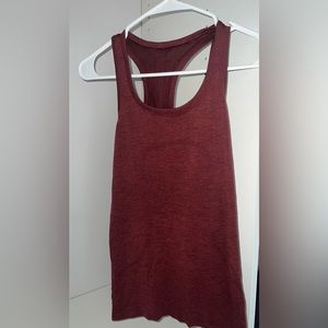Size 2 Lululemon Swiftly Tank Full Length in Dark Red